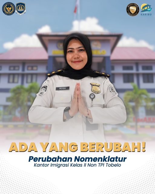 Hai Sobat Karibo!
Berdasarkan Kepmen Imipas RI No. M.IP-30.OT.01.03 Tahun 2026 tentang Kantor Imigrasi di Lingkungan Kemenimipas, Kantor Imigrasi Kelas II Non Tpi Tobelo berubah nomenklatur menjadi Kantor Imigrasi Kelas II TPI Halmahera Utara.
Geser untuk informasi sekilasnya 👉🏼
#kemenimipas #ditjen_imigrasi #visa #paspor #hendarsammarantoko