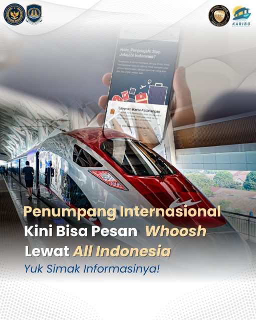Cukup melalui ponsel, Saobat Mido bisa merencanakan perjalanan lanjutan dengan lebih mudah! Mulai 16 Oktober 2026, penumpang internasional yang sudah mengisi deklarasi All Indonesia kini dapat mengakses tautan pemesanan tiket Whoosh dengan lebih praktis.

Kolaborasi Direktorat Jenderal Imigrasi bersama KCIC ini juga meliputi pertukaran data penumpang guna mendukung pengawasan keimigrasian, dengan tetap mengutamakan keamanan serta perlindungan data pribadi.

Inovasi ini menjadi langkah nyata untuk menghadirkan perjalanan yang lebih mudah, cepat, dan nyaman, dari kedatangan internasional hingga menuju destinasi berikutnya.
repost: @ditjen_imigrasi 

#kemenimipas #ditjen_imigrasi #reelsinstagram #paspor #hendarsammarantoko